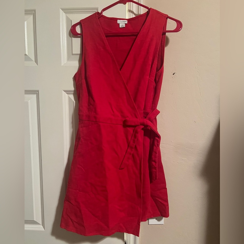 Red jcrew wrap dress size small